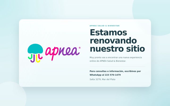 Screenshot of apnea.com.ar