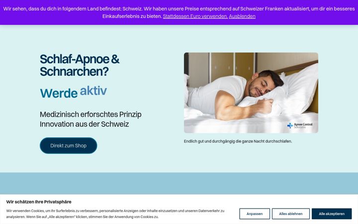 Screenshot of apnoe-control.com
