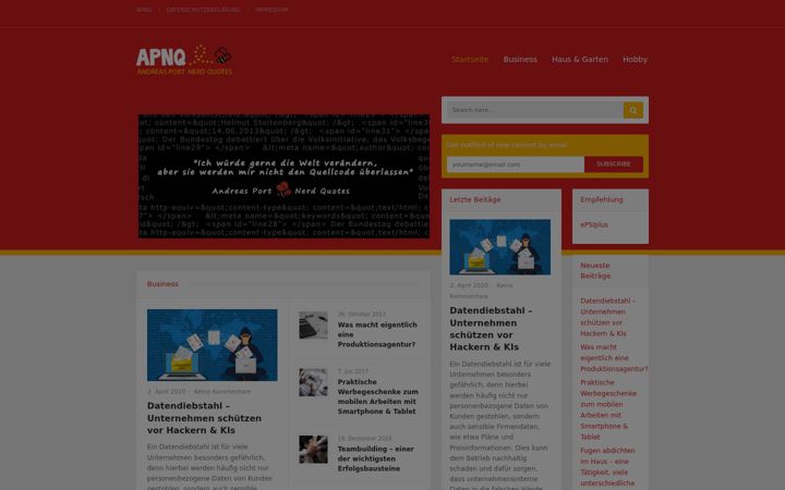 Screenshot of apnq.org