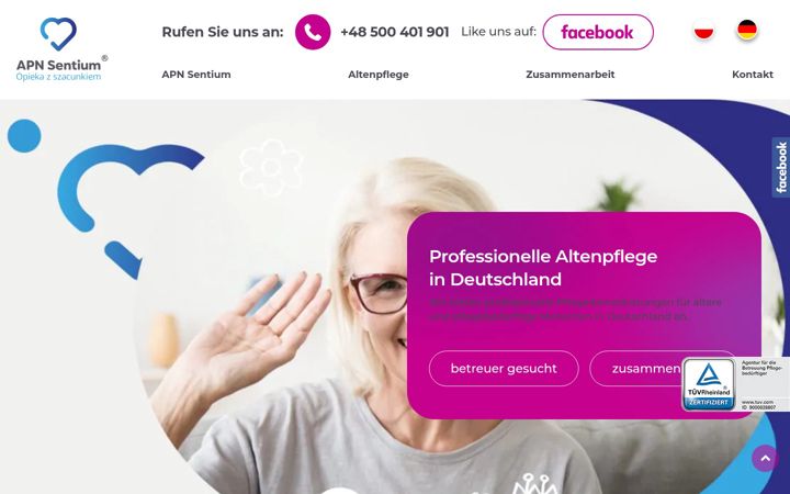 Screenshot of apnsentium.de