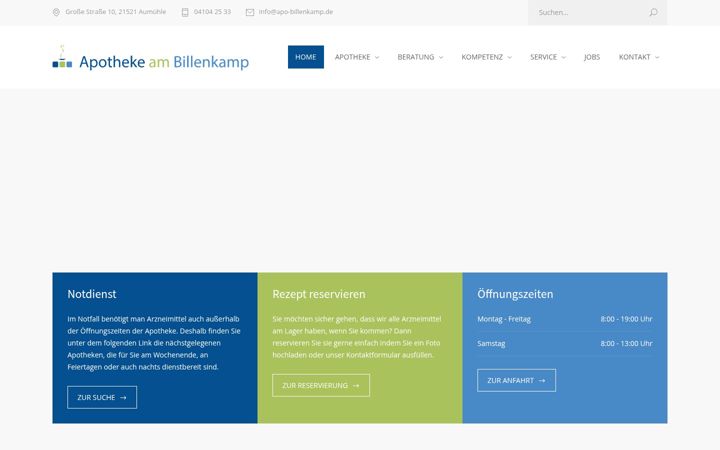 Екранна снимка на apo-billenkamp.de