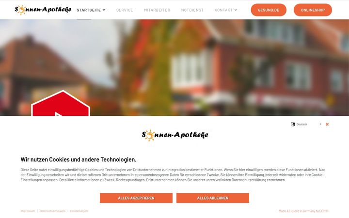 Screenshot von apo-emden.de