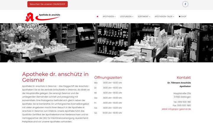 Screenshot von apo-geismar.de