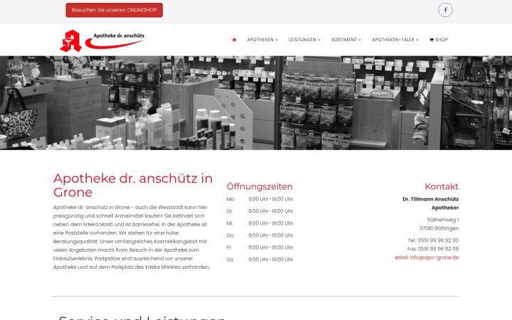 Screenshot von apo-grone.de