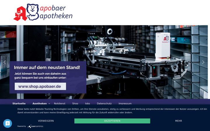 Screenshot of apobaer.de