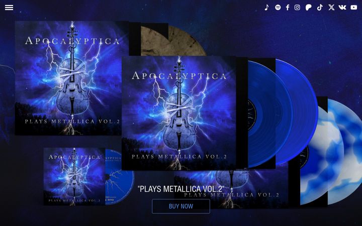 Screenshot of apocalyptica.com