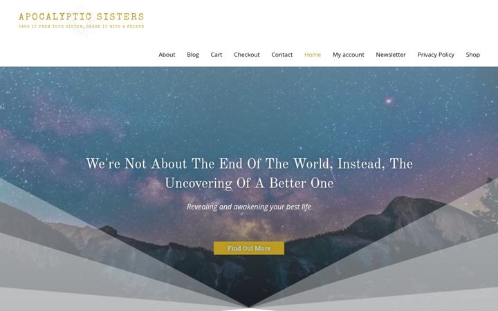 Screenshot of apocalypticsisters.com