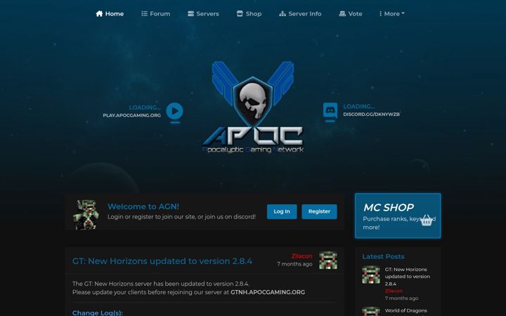 Screenshot of apocgaming.org
