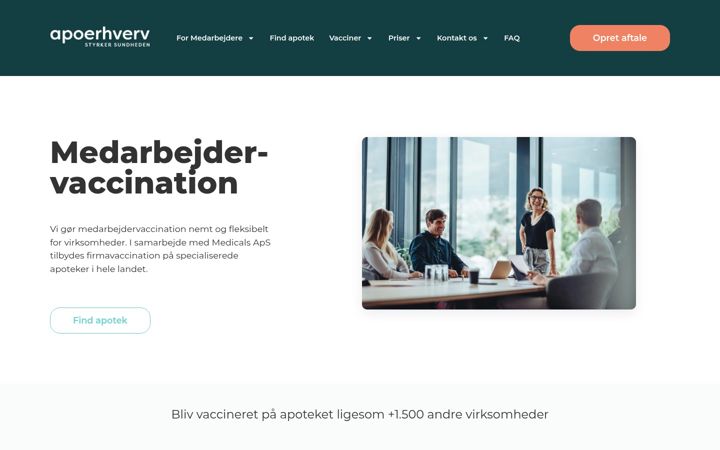 Skärmbild av apoerhverv.dk