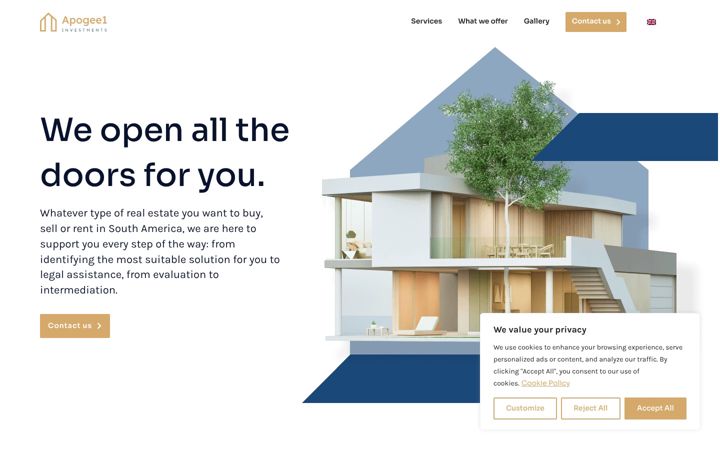Screenshot of apogee-1.com