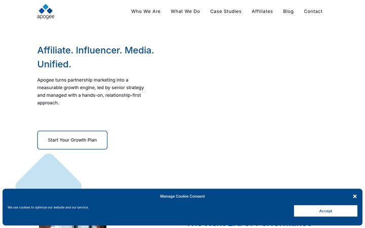 Screenshot of apogeeagency.com