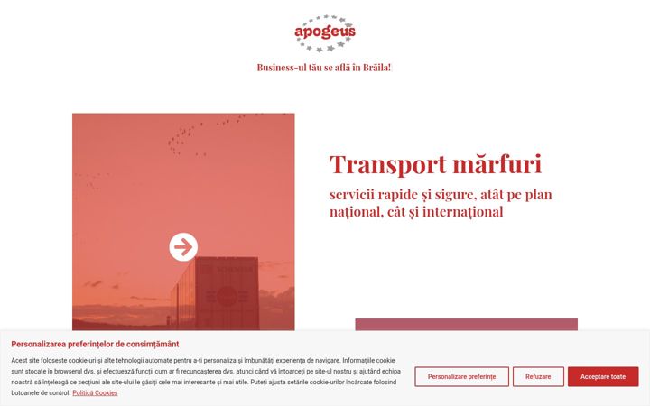 Screenshot of apogeus.ro
