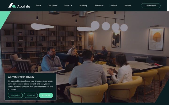Screenshot of apointe.co.uk