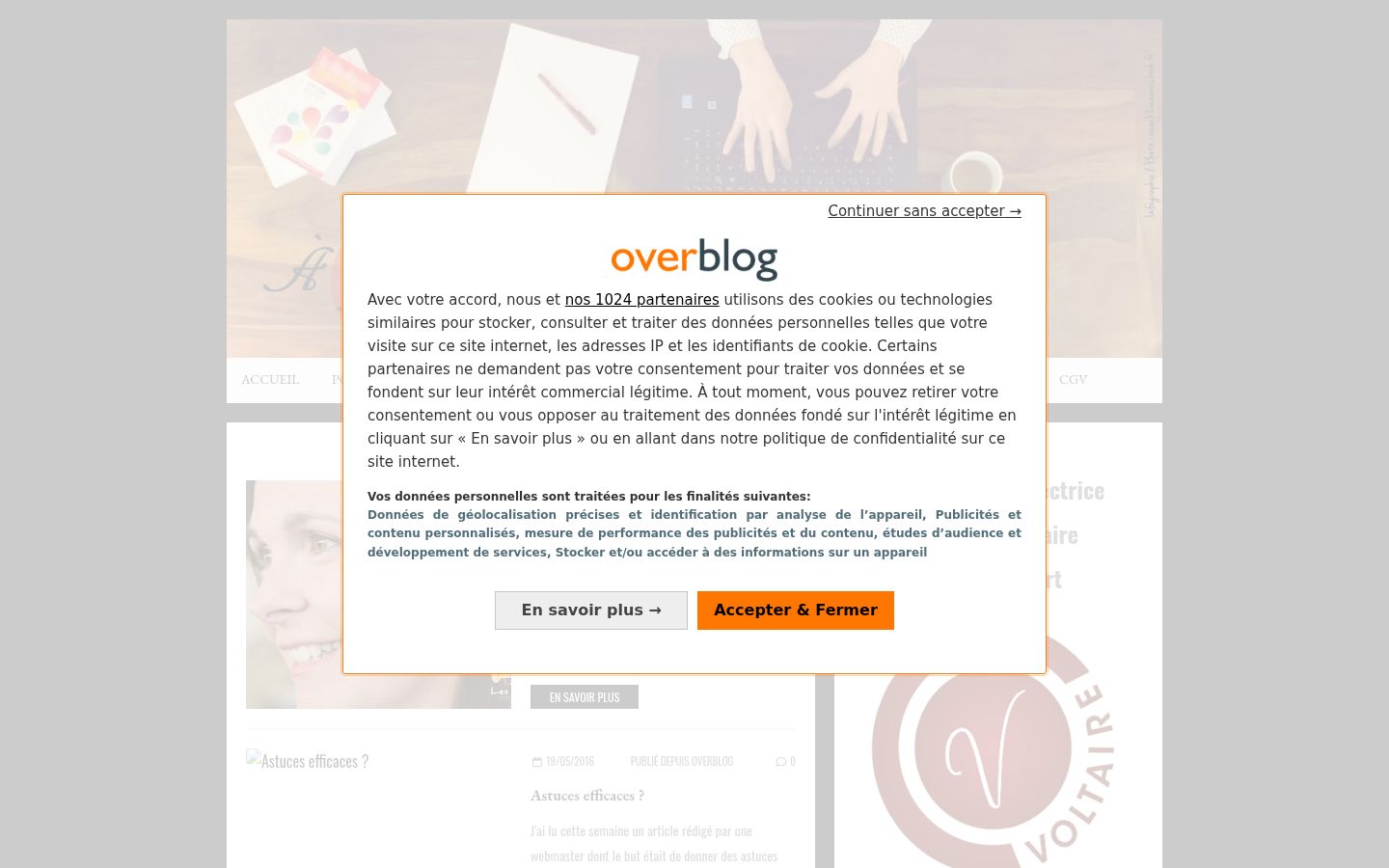 Screenshot van de toestemmingsbanner zoals getoond vóór enige interactie