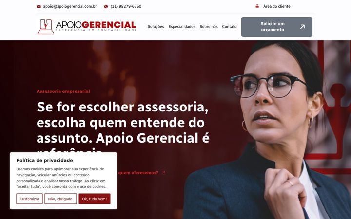 Screenshot ta' apoiogerencial.com.br
