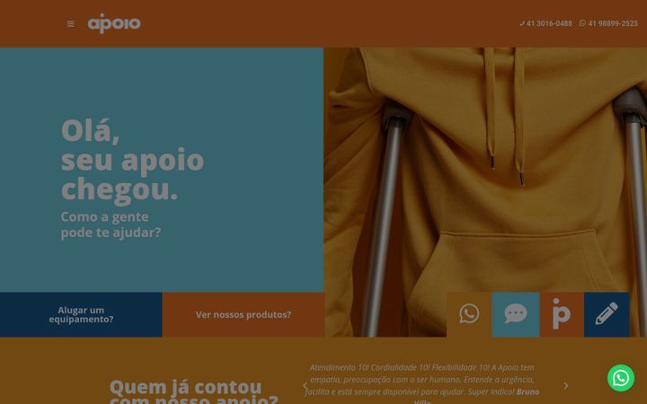 Screenshot ta' apoionasaude.com.br