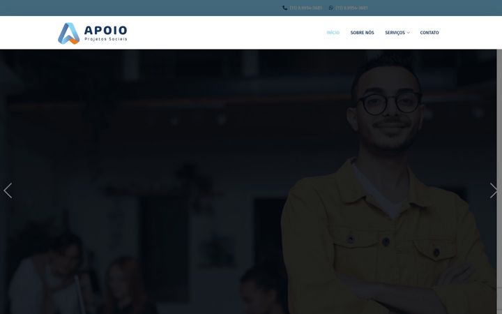 Screenshot ta' apoioprojetossociais.com.br