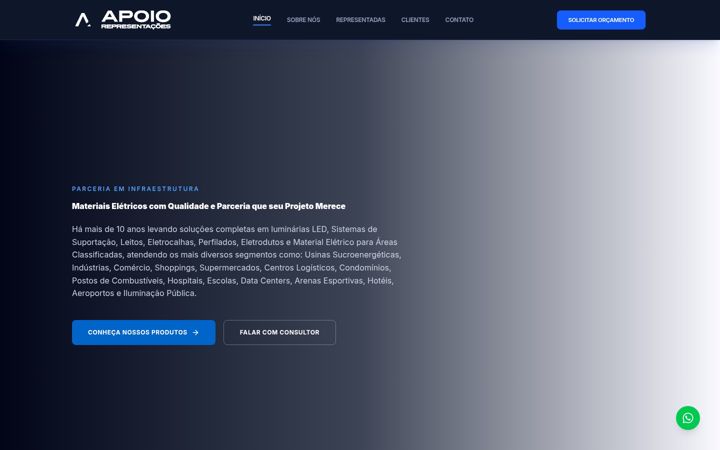 Screenshot ta' apoiorepresentacao.com.br