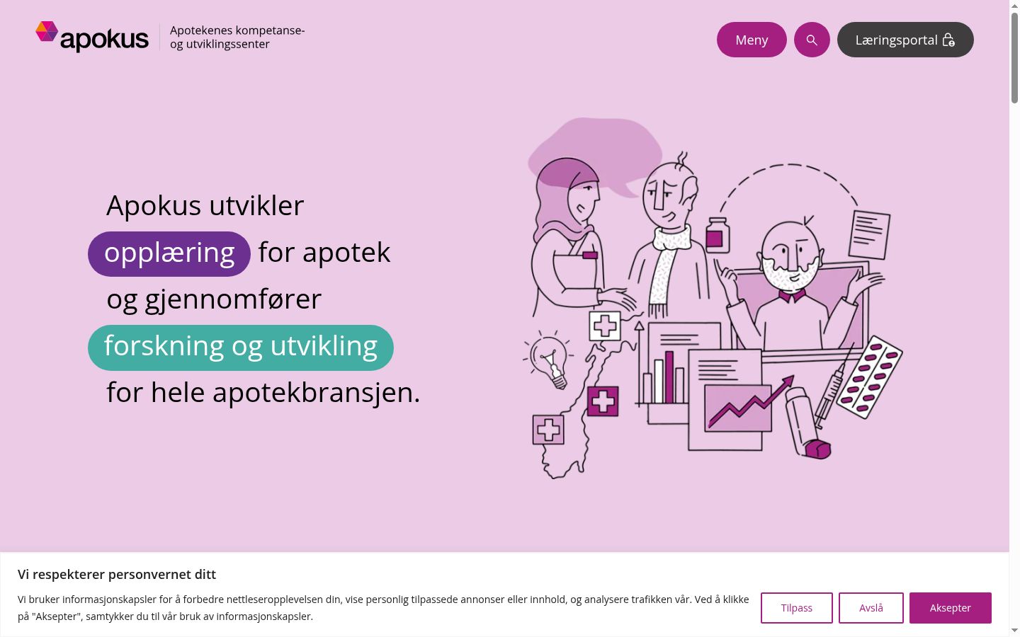 Ekrānuzņēmums ar piekrišanas baneri, kas tika rādīts pirms jebkādas mijiedarbības