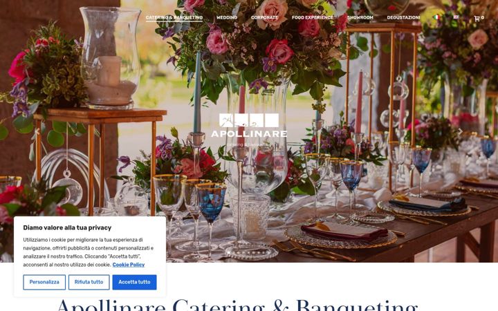 Screenshot von apollinarecatering.it