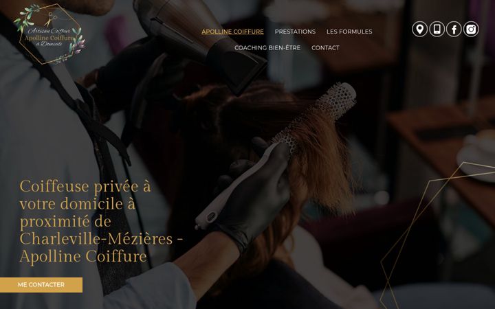 Screenshot of apollinecoiffure.fr