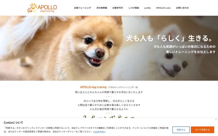 Captura de pantalla de apollo-dog.jp