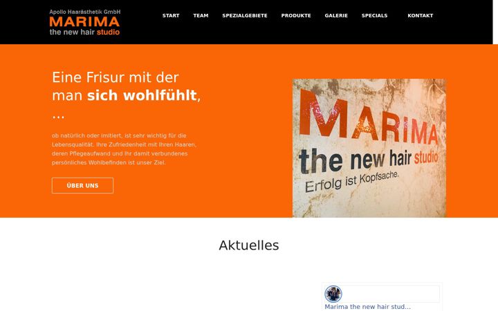 Screenshot of apollo-haaraesthetik.de