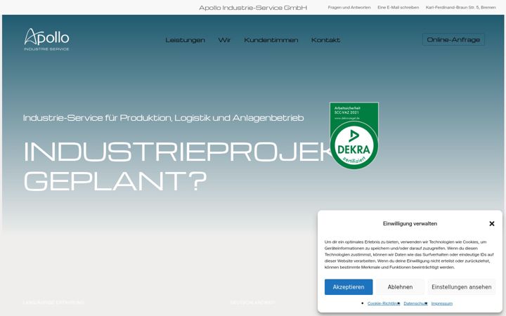 Captura de pantalla de apollo-industrie.de