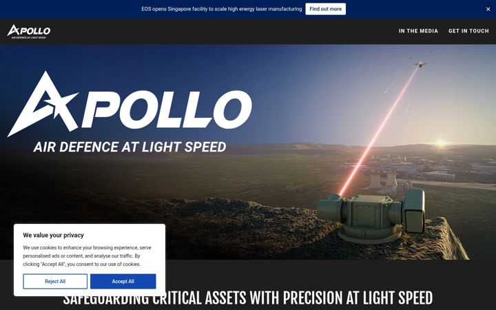 Екранна снимка на apollo-laser.com