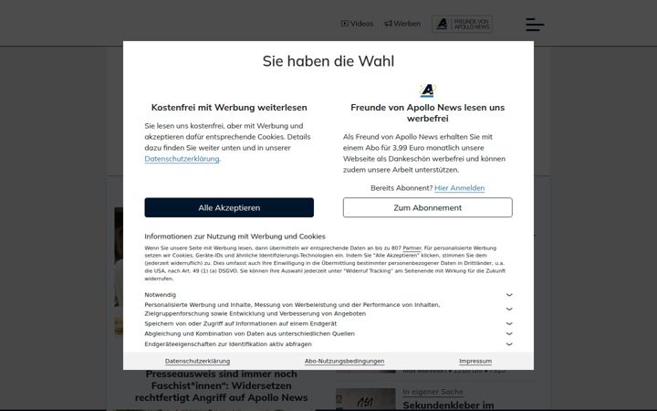 Screenshot of apollo-news.net