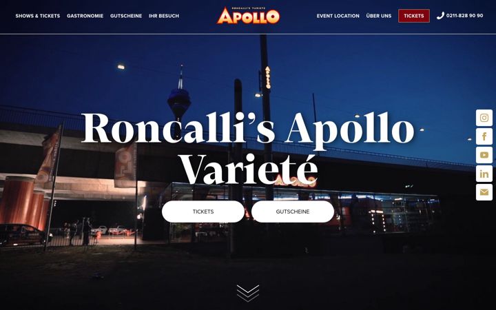 Screenshot of apollo-variete.com