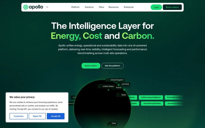 Screenshot of apollo.eco