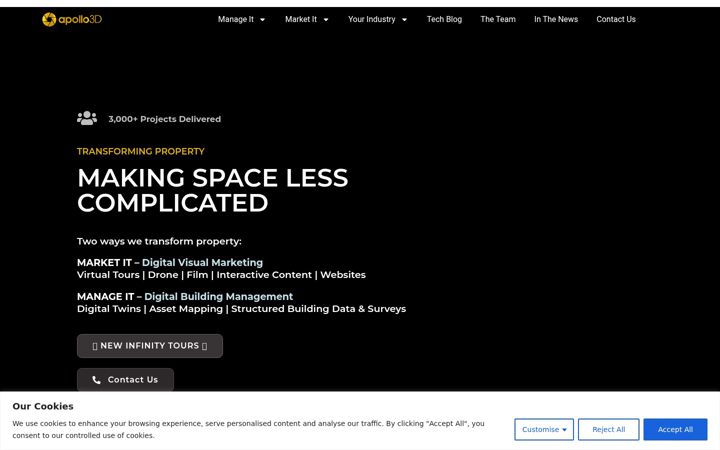 Screenshot of apollo3d.co.uk