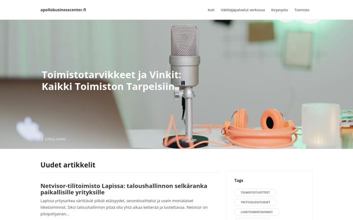 Screenshot of apollobusinesscenter.fi
