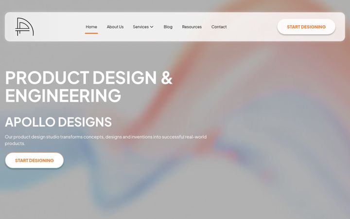 Screenshot of apollodesigns.co.uk