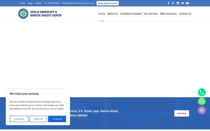 Екранна снимка на apolloendoscopycenter.com