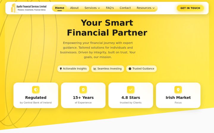 Screenshot of apollofinancial.ie