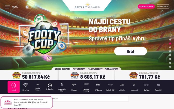 Screenshot of apollogames.cz