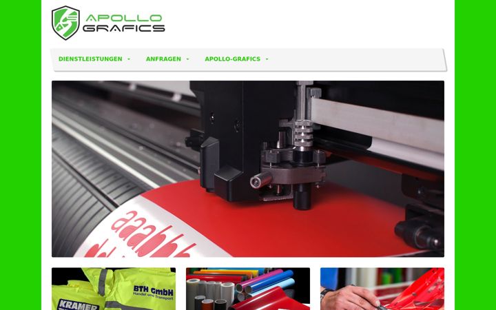 Screenshot of apollografics.ch