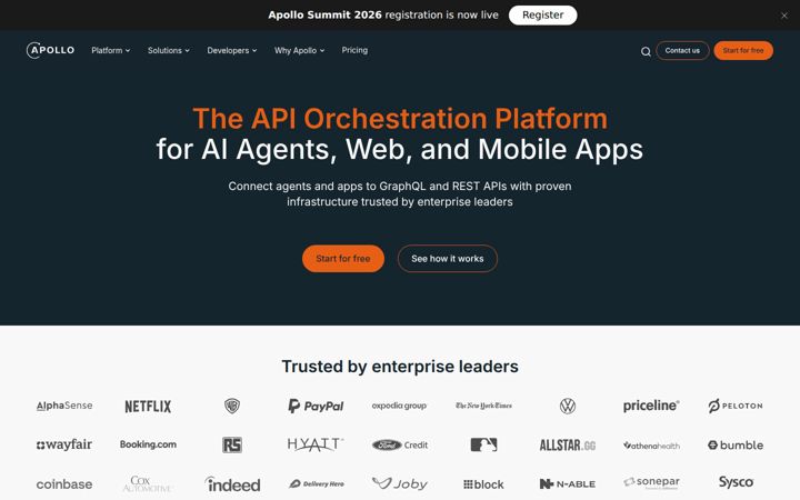 Screenshot von apollographql.com