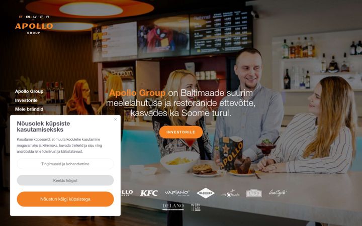 Screenshot of apollogroup.ee