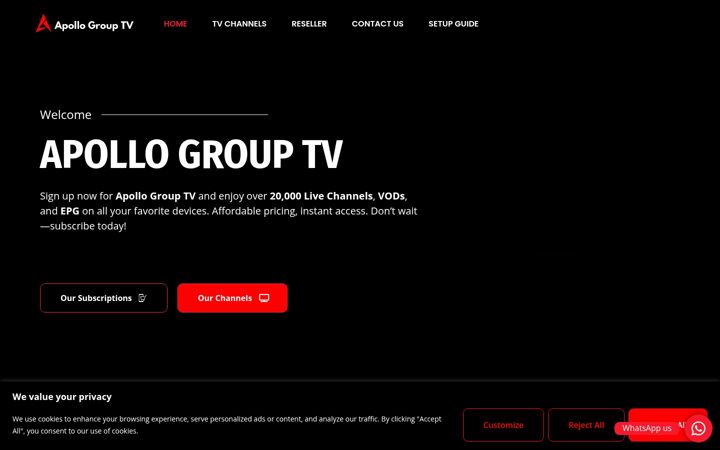 Screenshot of apollogroupt-v.com