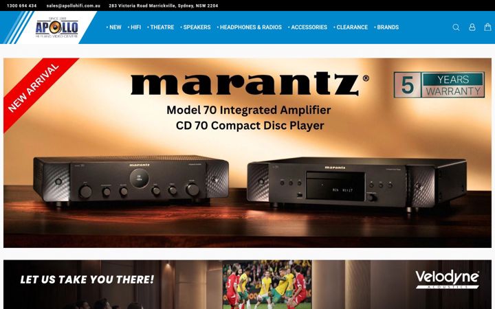 Screenshot ta' apollohifi.com.au