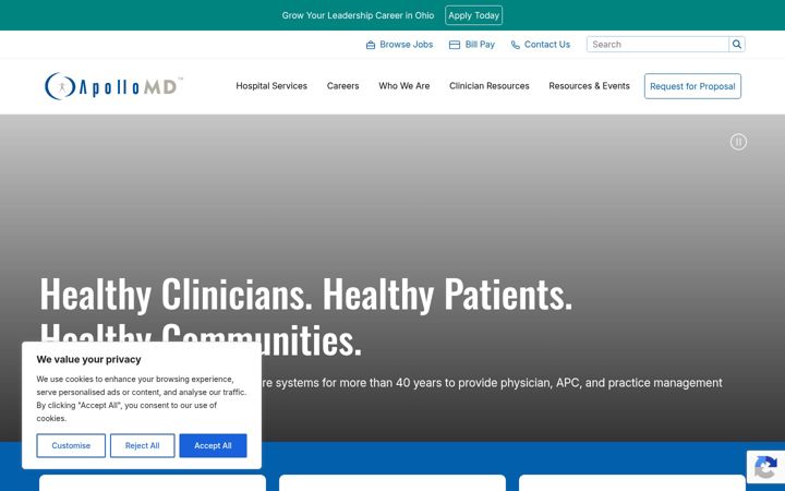 Screenshot of apollomd.com