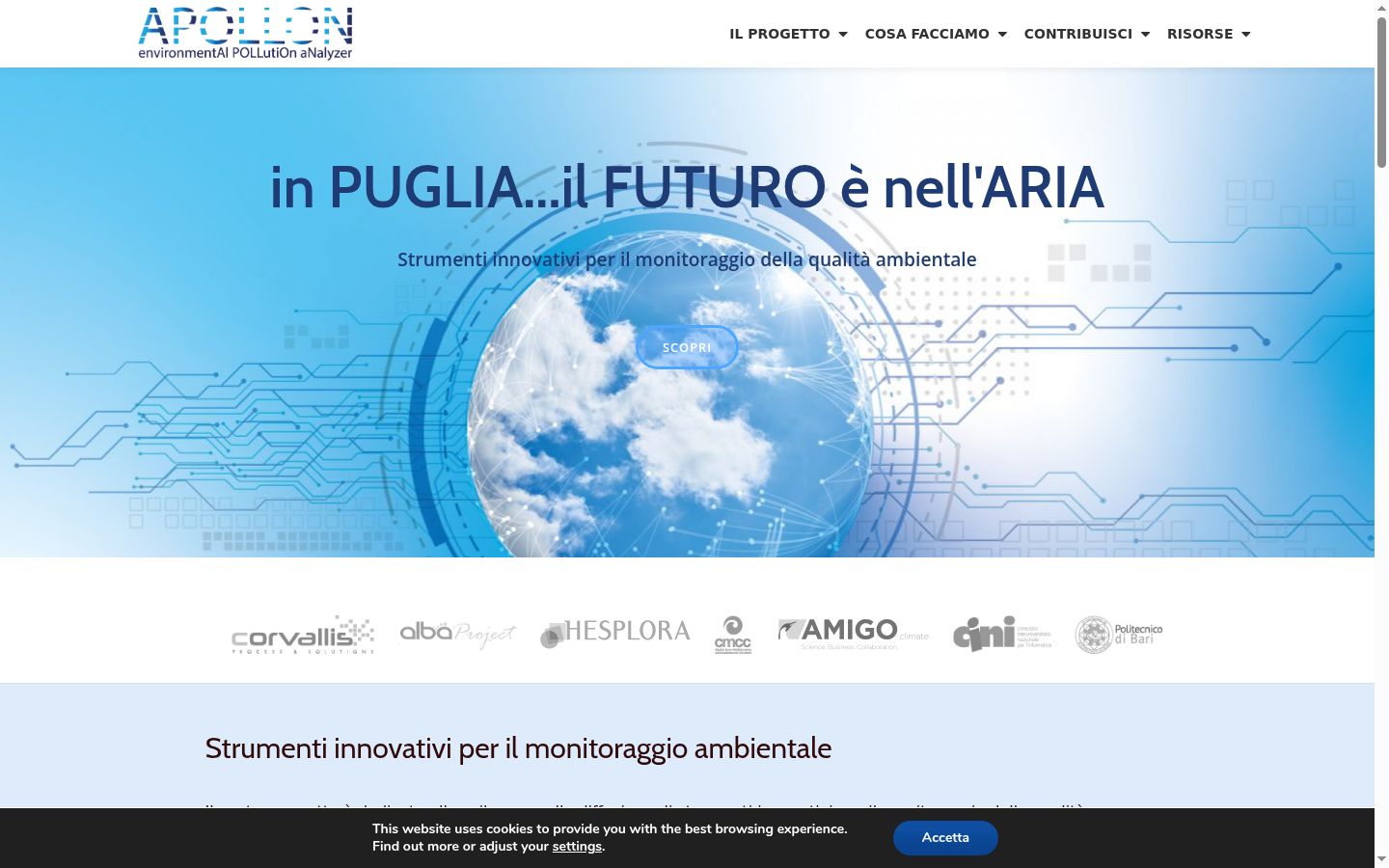 Screenshot of the consent banner shown before any interaction