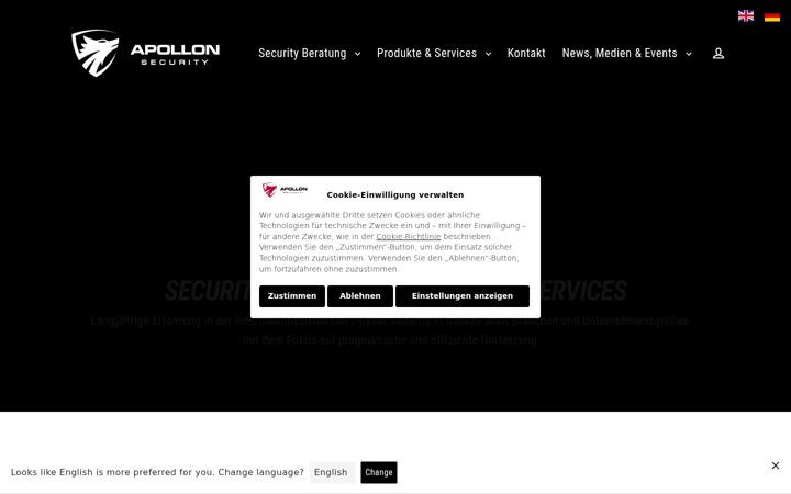 Screenshot of apollon-security.com