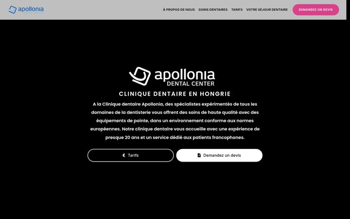 Screenshot ta' apolloniadentaire.fr