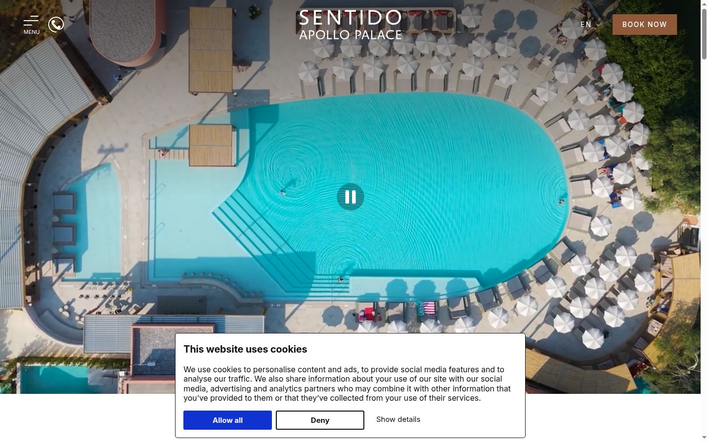 Sutikimo reklamjuostės, rodytos prieš bet kokią sąveiką, ekrano kopija