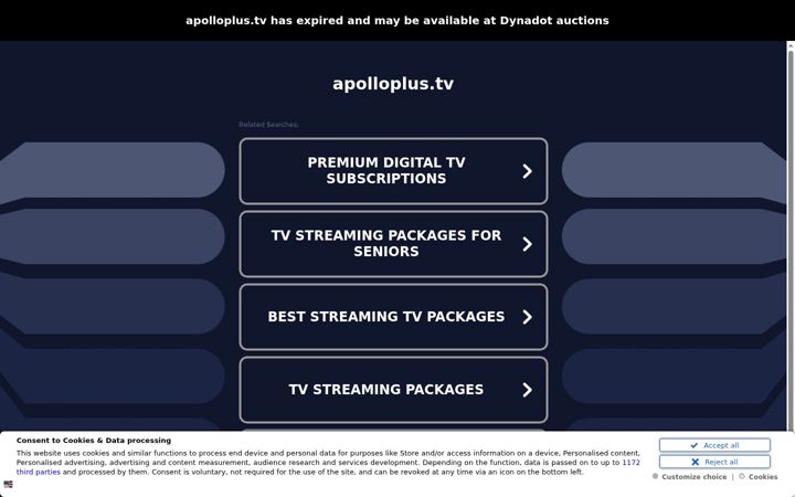 Screenshot of apolloplus.tv