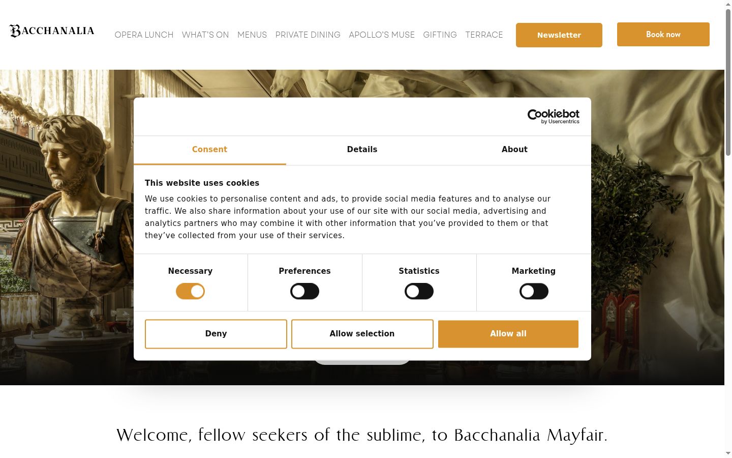 Screenshot tal-banner tal-kunsens muri qabel kwalunkwe interazzjoni